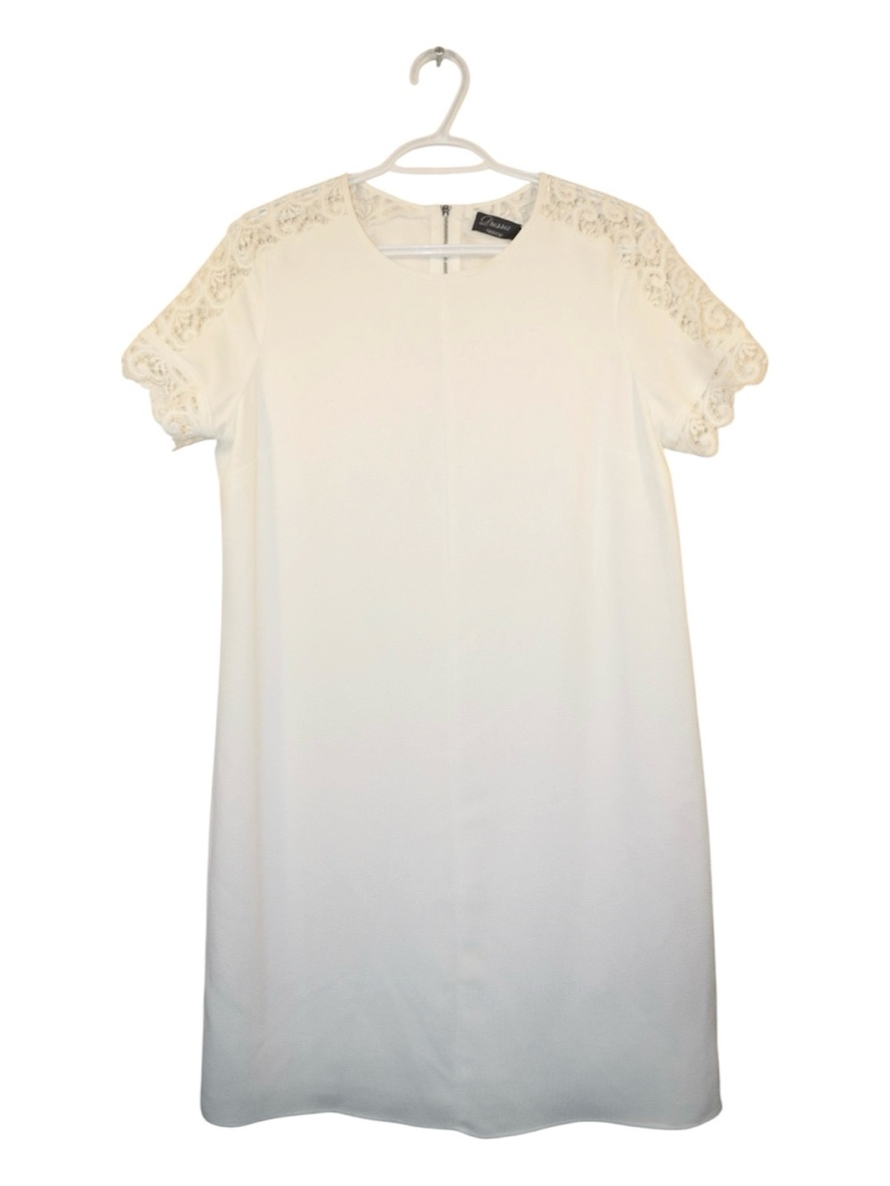 Yessica C&A Cream Lace-Trim Shift Dress